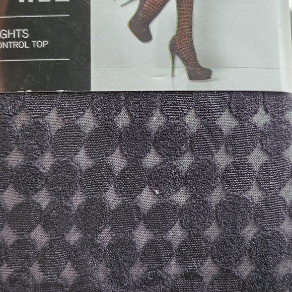 New Apt. 9 Control Top Black Dot Tights. Size Small. - Picture 3 of 4